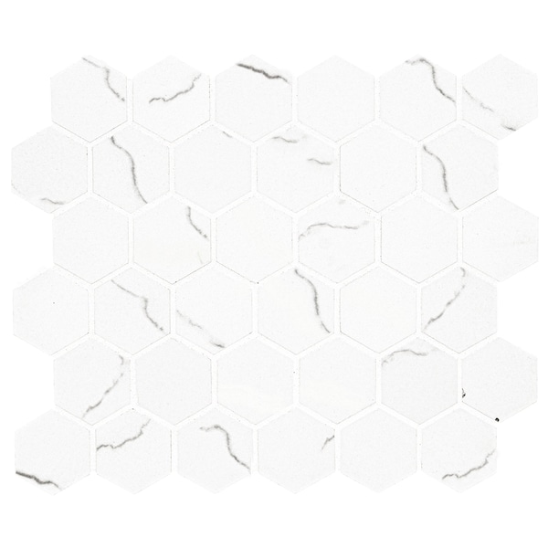 Miraggio Gray Hexagon 12 In X 12 In Matte Porcelain MeshMounted Mosaic Tile, 10PK